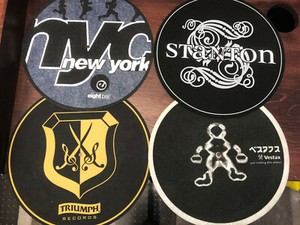 Lot of 4 used good Dj Slipmats various sl1200mk2 mk5 m3d m5g or any turntable 
