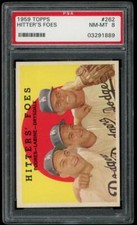 1959 Topps Gray Back Variation #262 Podres/Labine/Drysdale PSA 8 Dodgers  (1889)