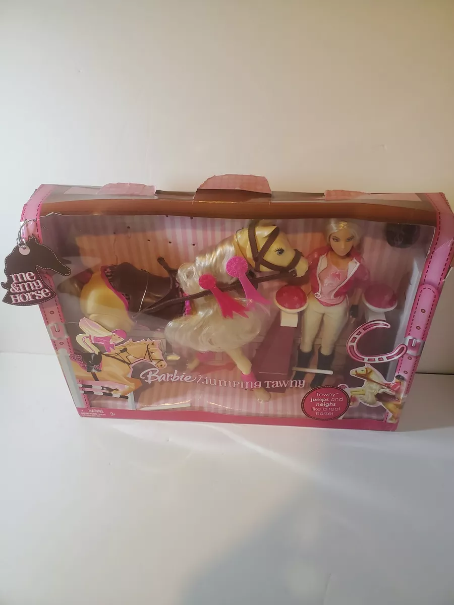 Barbie Jumping Tawny Horse and Doll Play Set Mattel 2006 #L4395 NEW -  We-R-Toys