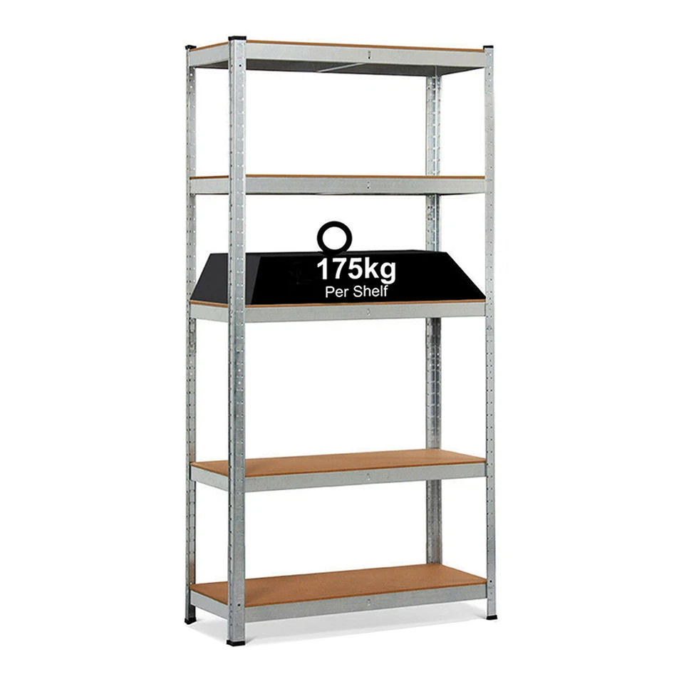 CRYSTALS Racking Shelf Heavy Duty 5 Tier Garage Shelving Storage Shelves Unit 180x90x40cm