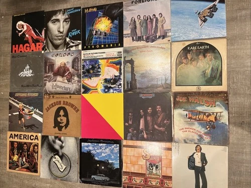 Lot Of 28 Rock Vinyls:Def Leopard, Sammy Hagar,Black Sabbath,Bruce,Boston,Eagles