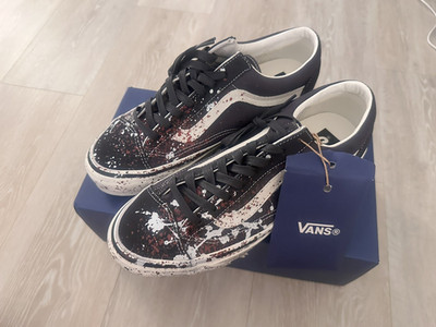 Vans Premium Old Skool 36 Paint Splatter Charcoal Grey (Size: 11Men) Fast Ship