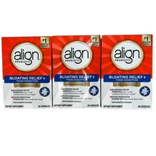 3x Align Probiotic Bloating Relief + Food Dig...