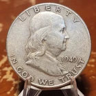 1949 Franklin Half Dollar 90% Silver Nice Coin