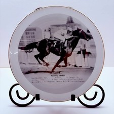 World Sports Native Diver Horse Racing Commemorative Plate Bay Meadows 9.25 Inch