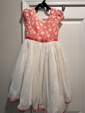 Girls Jona Michelle Beautiful Dress Pink  White Sz 8