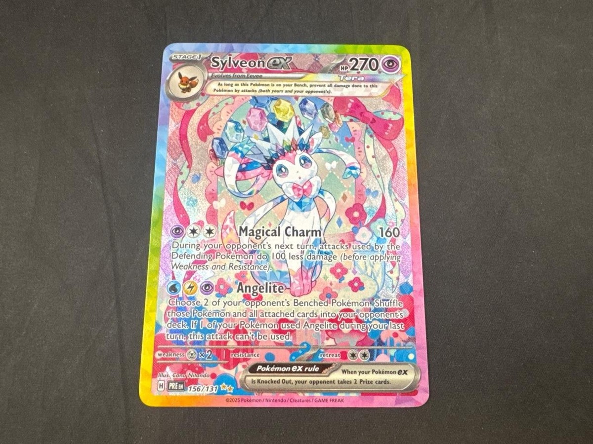 ポケモンカードゲーム pokemon card Sylveon ex sar 156/131 SYLVEON EX 156/131 POKEMON PRISMATIC EVOLUTIONS HOLO RARE | eBay