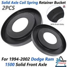 2x Solid Axle Coil Spring Retainer Bucket For Dodge Ram 2500 3500 1994-2002 LHRH