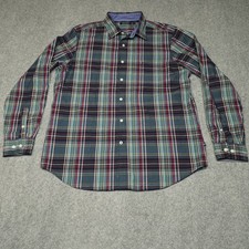 Nautica Men's Casual Button-Down Shirt L Cotton Long Sleeve Plaid