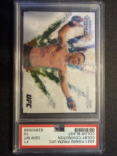 Colby Covington #1 2021 Panini Prizm UFC Color Blast card