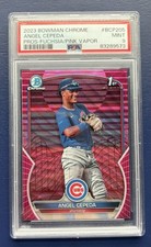 2023 BOWMAN CHROME /199 ANGEL CEPEDA PROS-FUCHSIA/PINK VAPOR #BCP205 MINT 9