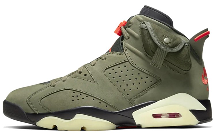 Size 9.5 - Jordan 6 Retro x Travis Scott Mid Olive for sale online