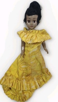 Plastic 9'' Vintage Doll From 50's-60's Eyes Close When Laying Down WITH Hairpin 