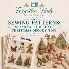 Buyers Choice of Sewing Patterns: Christmas & Seasonal Holiday Home Decor & Toys