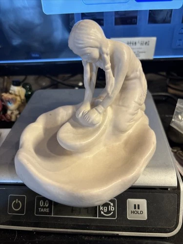 Vintage Indian Corn Maiden Van Briggle Clay Pottery W/a Matte White Finish