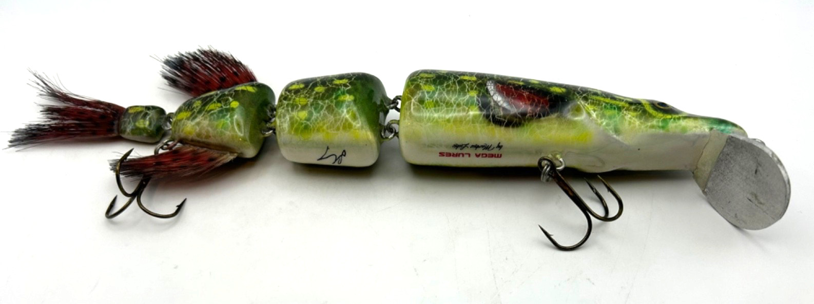 Mega Lures Swimbait Musky Lure Pike Pattern Markus Lukic Signed 12" - Image 2