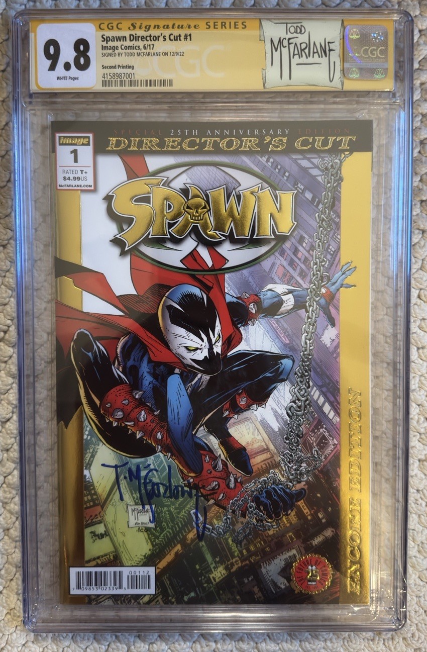 Spawn #1 CGC 9.8 25th Anniversary Director’s Cut Gold Foil Signed McFarlane