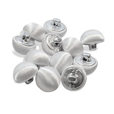 12 Pcs White Satin Buttons - 0.6 inch Tuxedo Buttons with Shank - Perfect for...