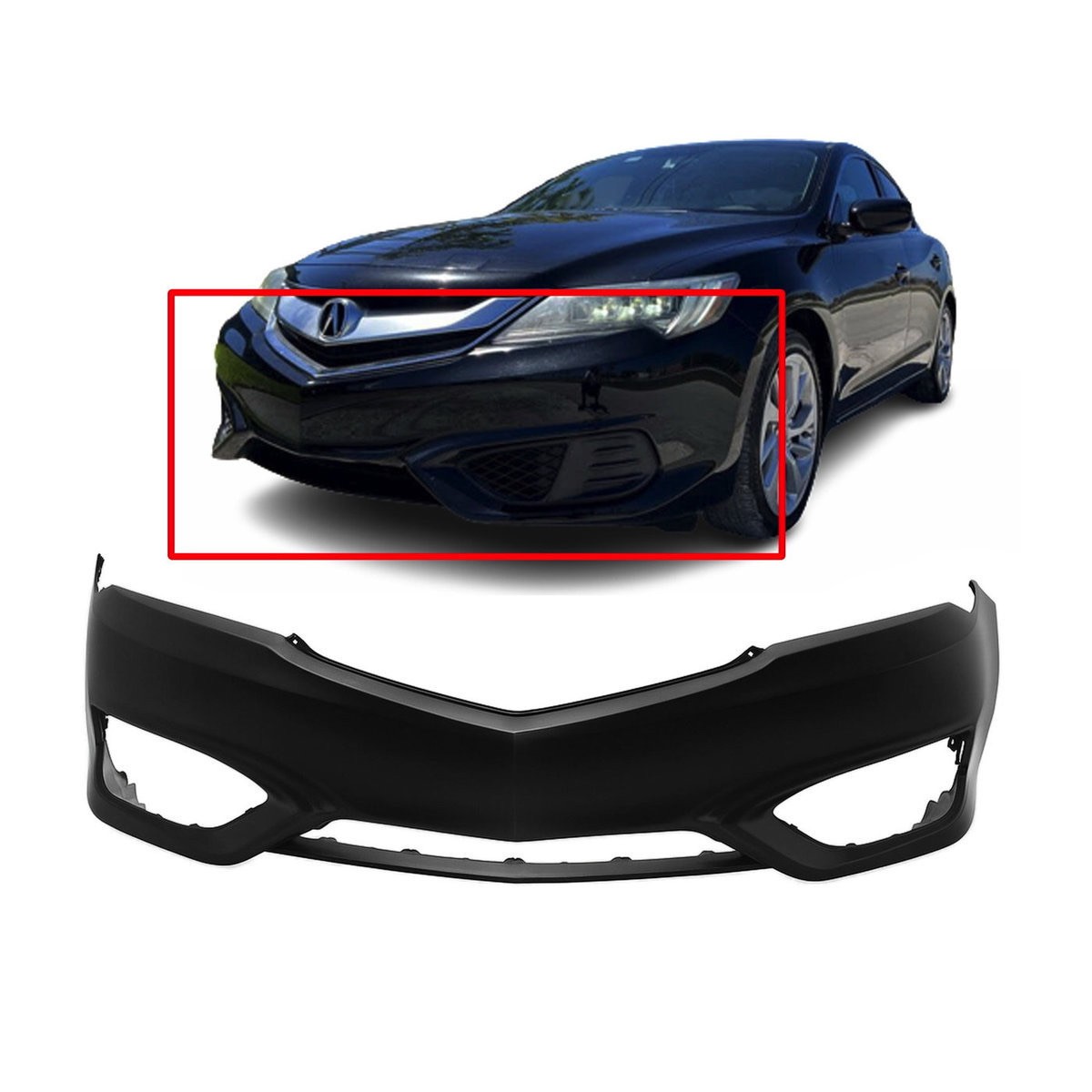 Front Bumper Cover For 2016-2018 Acura ILX Primed 04711TV9A00ZZ