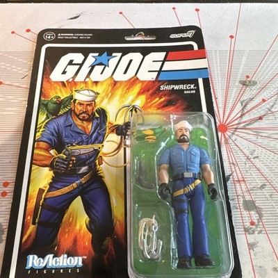 Super7 G.I. Joe ReAction Figures Shipwreck Sailor Figure Boxed w/Gun Rope