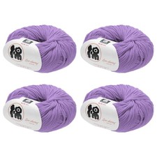 Cotton Yarn,Soft Knitting Yarn -4 Skeins/4 218yards/4 4.54oz/Dark Purple
