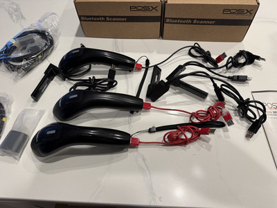3 Pos-x ION Handheld Linear Wireless Laser Barcode Scanner ION-SP1-ACW USED