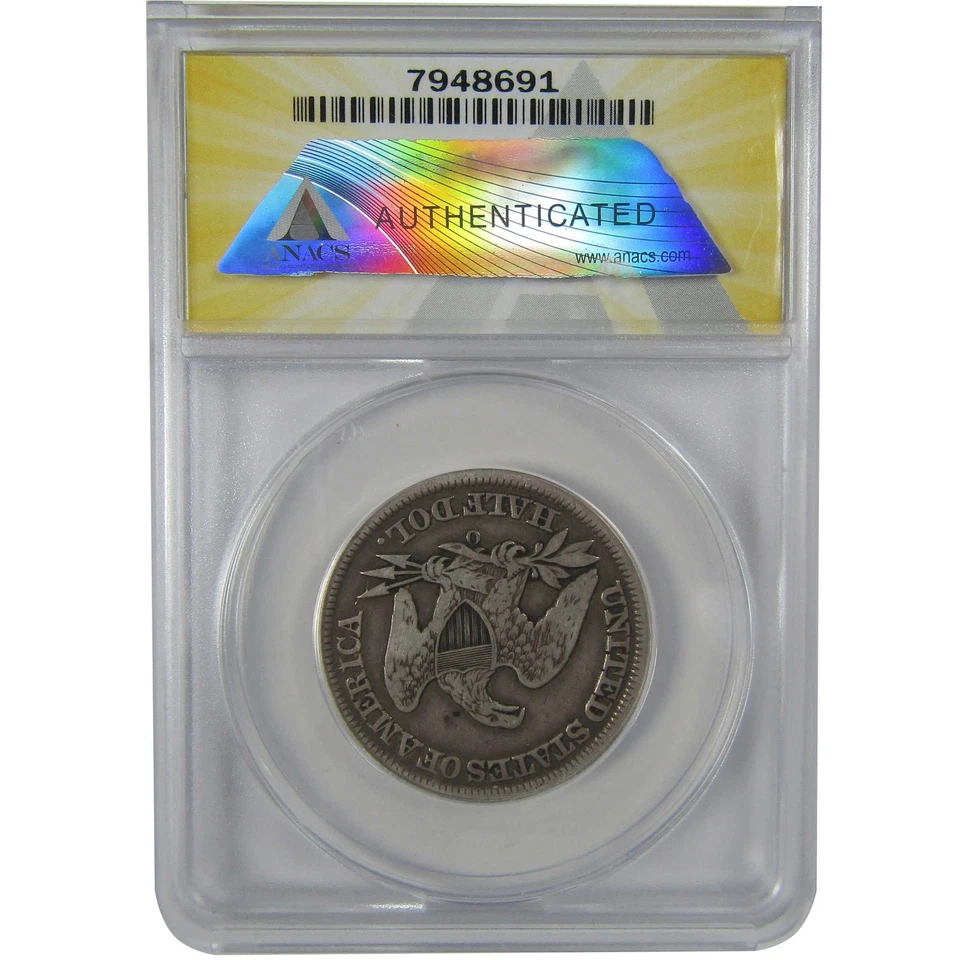 1854 O Seated Liberty Half Dollar F 12 ANACS Silver SKU:I23660 - Image 2 of 4