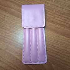 3PC Precision Tweezers Set Elegant Stainless Steel with Pink Storage Pouch