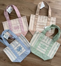 Trader Joe's Mini Canvas STRIPE Tote Bag- Individual - Choose your color