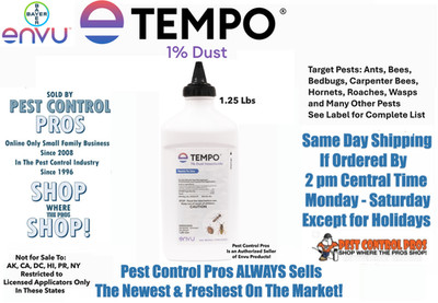 1.25 LB Tempo Dust Insect Control Pest INSECTICIDE Wasps Bed bugs No Ship to NY!