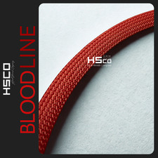 BLOOD RED Cable Sleeving - Expandable Braided Sleeving Cable Harness