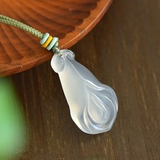 Beautiful High Ice jade Pulp Pendant magnolia 24*43