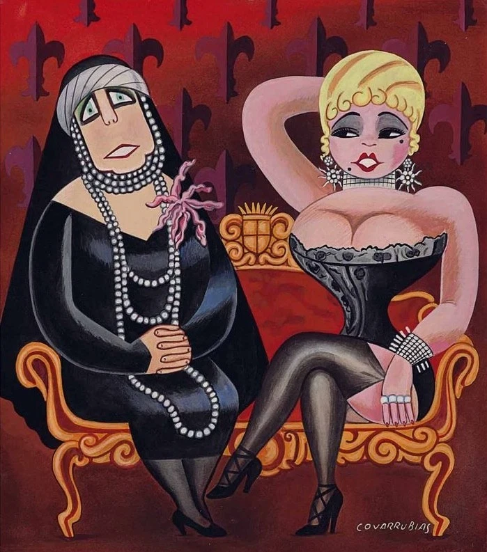 Miguel Covarrubias Impossible Interview – Queen Maria of Romania Meets Mae West - Image 2 of 2