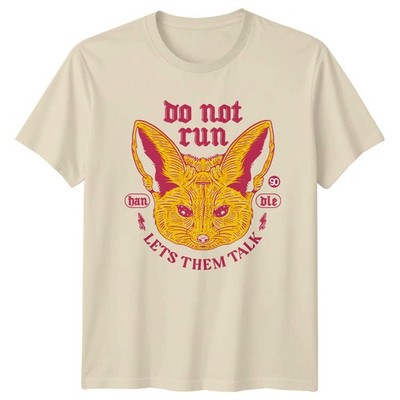 Do Not Run Lets Them Talk Fox Herren T-Shirt Damen Tee Grafik Unisex