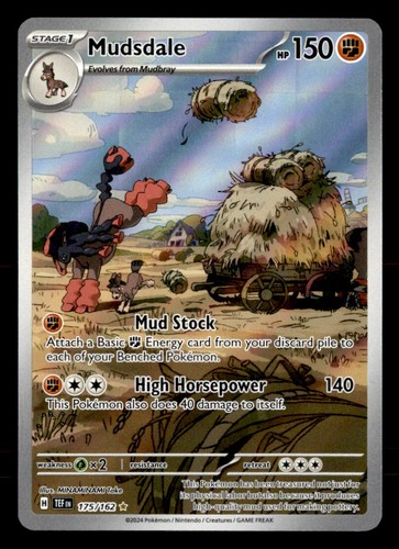 Mudsdale 175/162 Illustration Rare Temporal Forces Pokemon Holo Near Mint