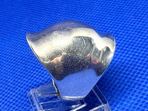 Y70 Turtle Shield Modernist 10.84g 1970 Vintage 925 Sterling Silver Ring Size 7
