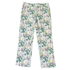 Janie And Jack White Floral Pants Size 10