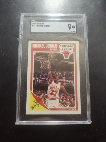 1989-90 Fleer - Michael Jordan #21 - Chicago Bulls - SGC 9