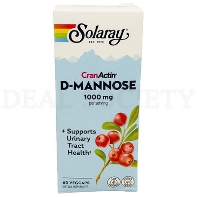 Solaray D-Mannose with CranActin Cranberry Supplement 60 VegCaps