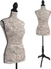 Female Dress Form Mannequin Torso Body with Adjustable Tripod Stand Dress