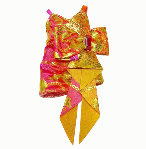 Rainbow High Junior Jr 9'" Laurel DeVious Doll Gold Red Pink Outfit Bow Dress