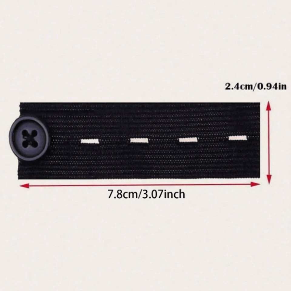 4x Extensores de Botones Elásticos para Jeans Cintura Expansor Pantalones Extensión de Cintura Foto 3 de 4