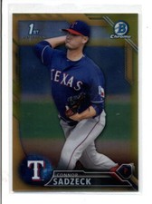 CONNOR SADZECK 2016 BOWMAN CHROME #BCP172 PROSPECT GOLD REFRACTOR #01/50 ST011