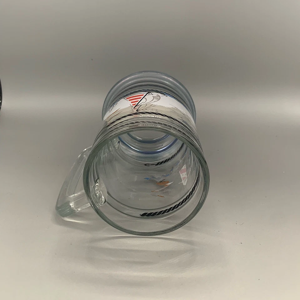 1 Caneca de Cerveja de Cristal Náutico Design de Veleiro & Farol da Princess House EC lp - Imagem 3 de 4