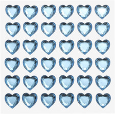 144 Pcs Heart Rhinestone 10Mm Self Adhesive Gems Stickers Jewelry Stickers for V