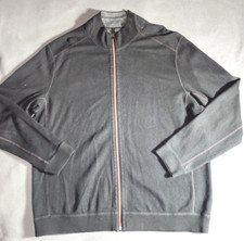Tommy Bahama Sweater Jacket Mens Gray Long Sleeve Full Zip Logo Unknown Size