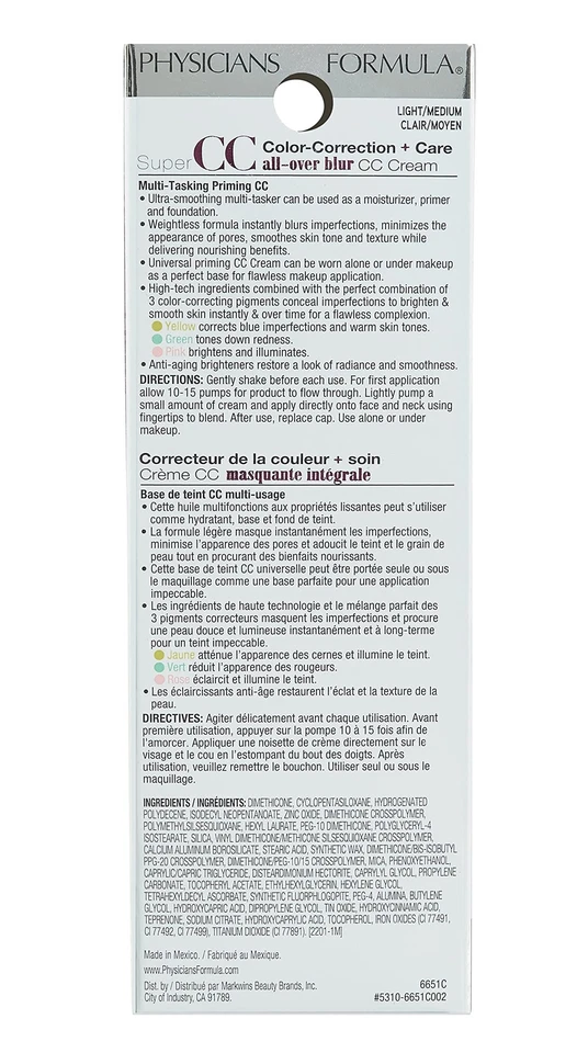 Physicians Formula Super CC+ Cream Foundation SPF 30, Light Medium, Dermatolo... - Image 3 of 4