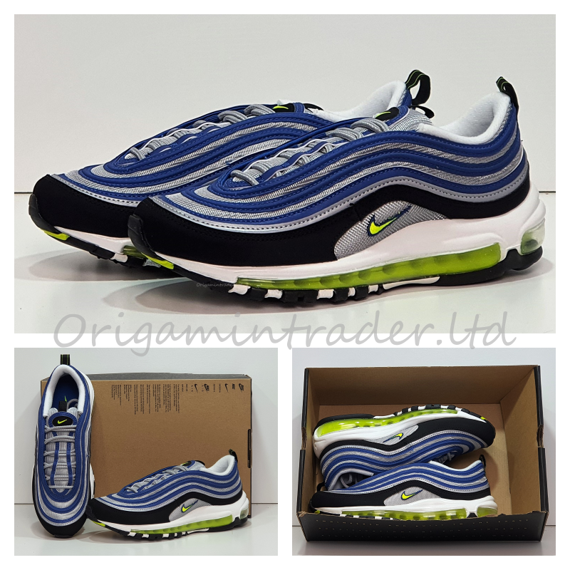 Nike Air Max 97 OG Atlantic Blue/Voltage Yellow DM0028-400 Size 6 