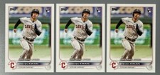 3- 2022 Topps Update Steven Kwan Rookie Debut RC #US54