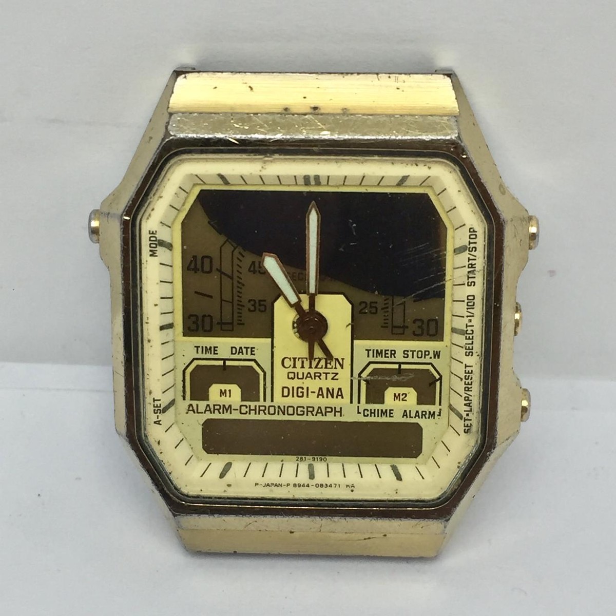 Citizen 30-0322 Ana-Digi Alarm Chronograph Vintage Men's Watch For